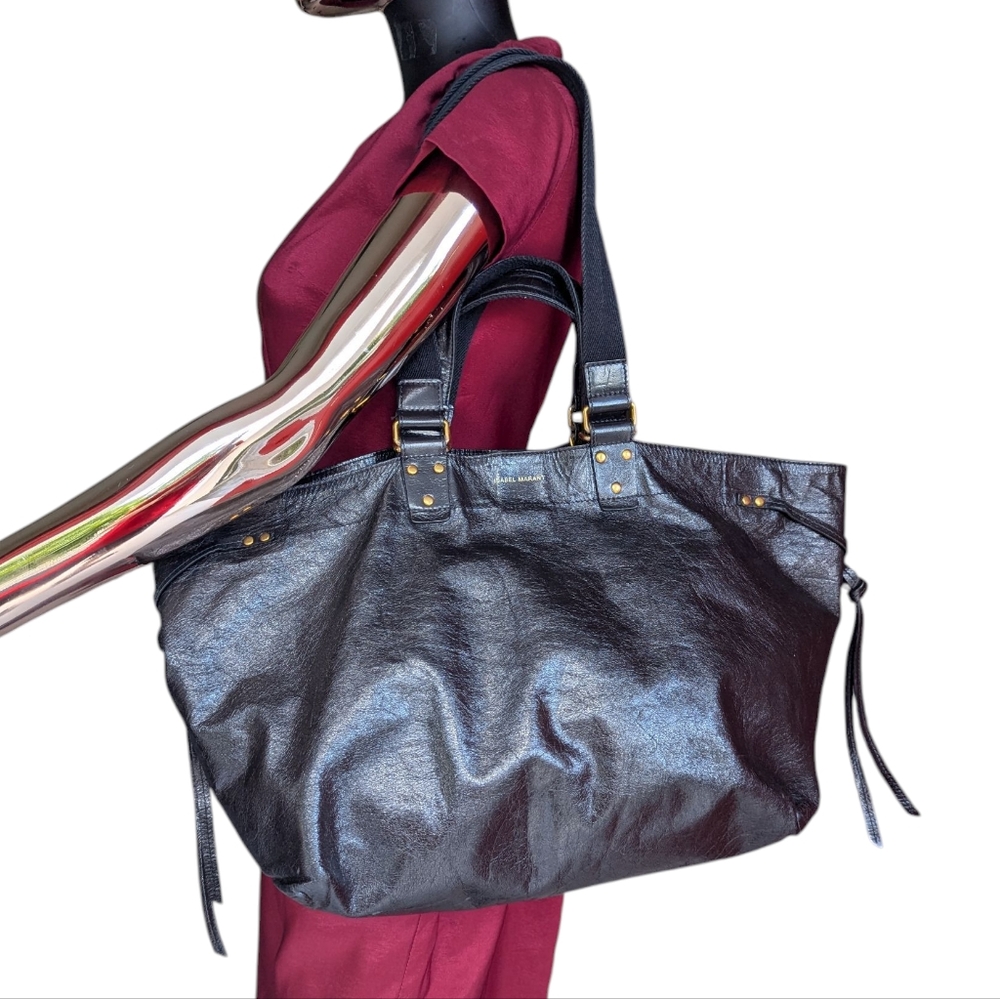 Isabel Marant Wardy crinkled-finish tote bag - Picture 2 of 15